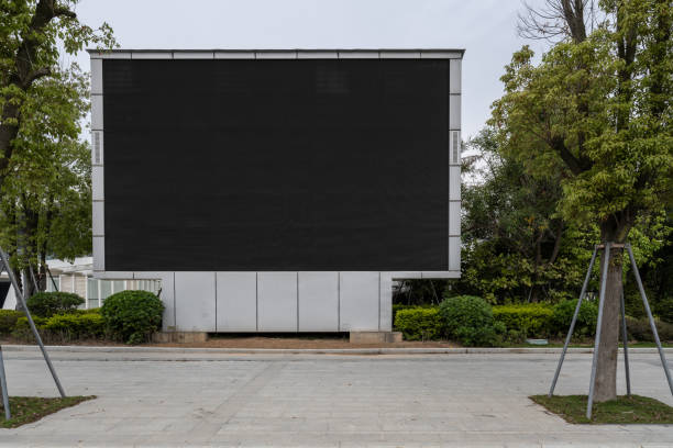 Large outdoor LED advertising screen in modern cities