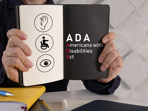 Americans with Disabilities Act ADA is shown using a text
