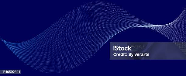 Blue Dots Array Blue Dots In Motion Dark Vector Abstract Background Particles Array ...