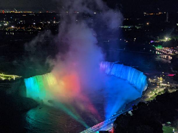 istock Mist Spray Niagara Falls at Night 1416503306