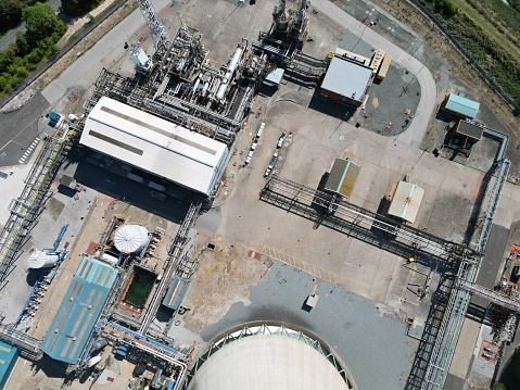 aerial view of Saltend Chemicals Park, Hull. world-class chemicals and renewable energy businesses at the heart of the UK's Energy Transition to zero carbon footprint