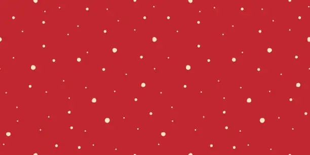 Vector illustration of White Dots on Red Background - Pixel Perfect Seamless Pattern