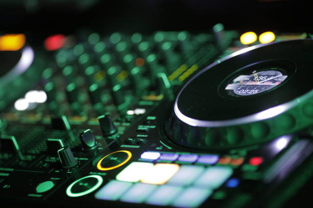 istock Control DJ for mixing music with blurred 1416523531