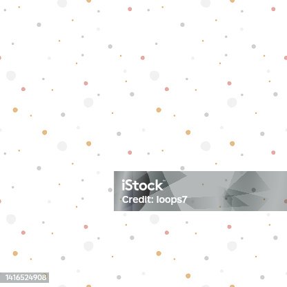 istock Various Size Dots on White Background - Pixel Perfect Seamless Pattern 1416524908