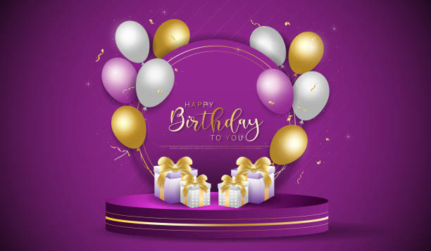 1,100+ Purple And Gold Balloons Illustrations, Royalty-Free Vector ...