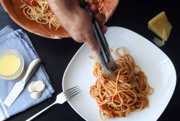 istock Spaghetti with marinara sauce 1416553891