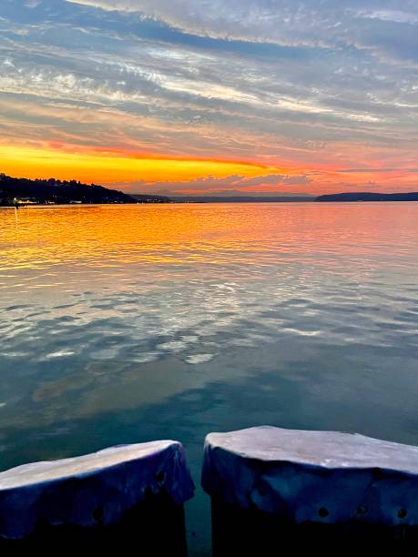 Sunset at Old Town dock Tacoma, Washington
