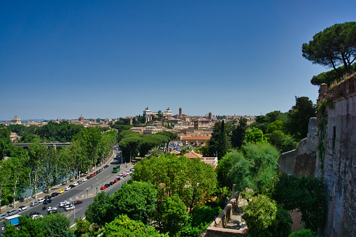 Skyline of Rome, Italy- summer 2022, daytime