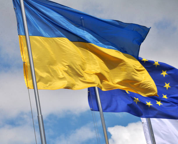 istock National flag of Ukraine 1416565800