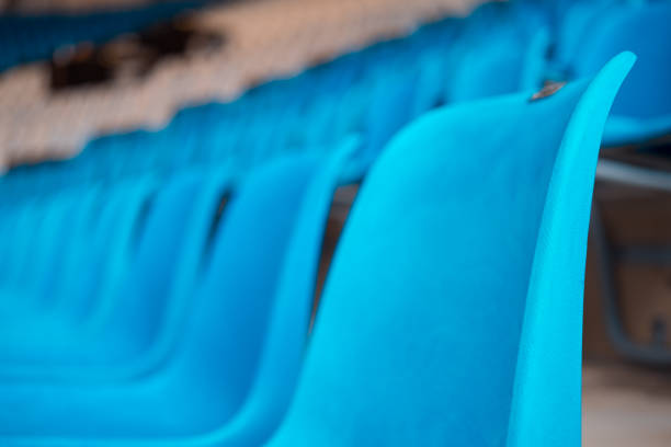 istock Stadium seats in blue color. 1416589048