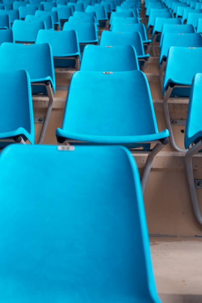 istock Stadium seats in blue color. 1416589073