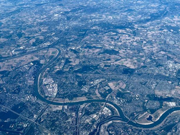 istock Aerial view of River Rhein, Germany 1416594212