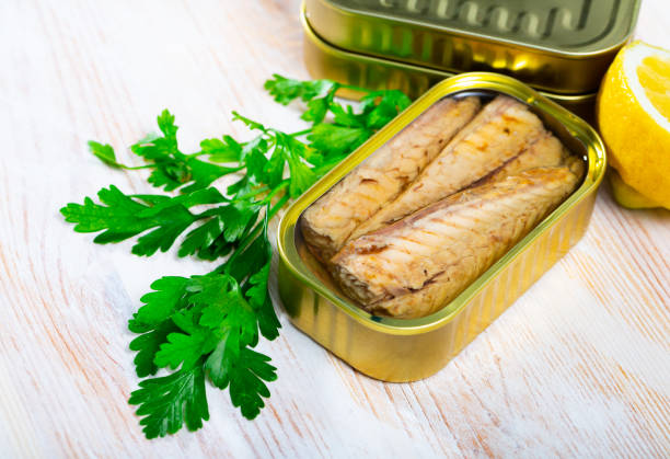 istock Mackerel fillets preserves in oil with herbs 1416595214
