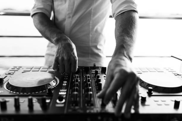 istock Hand on a mixer, operating the leader 1416602941