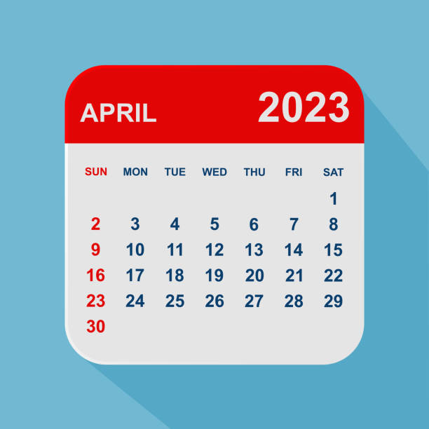 istock April 2023 Calendar Leaf. Week starts on Sunday. Business vector illustration 1416605723
