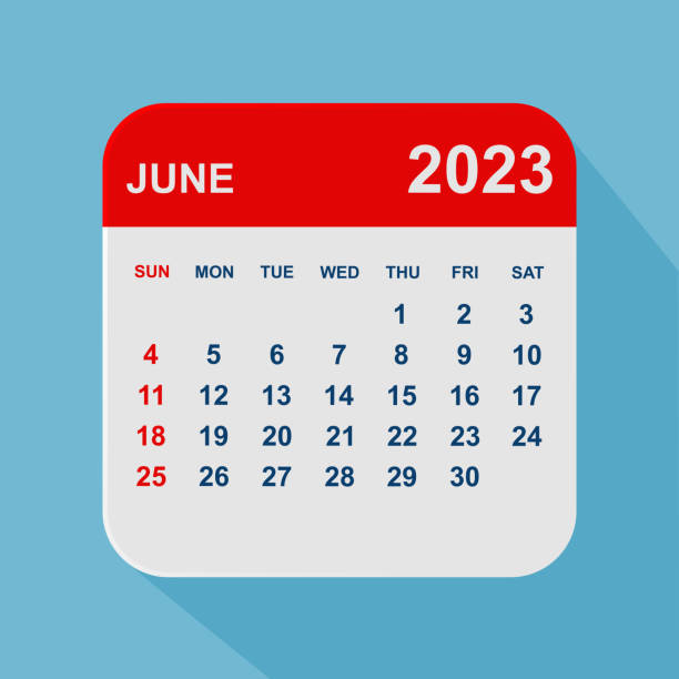 istock June 2023 Calendar Leaf. Week starts on Sunday. Business vector illustration 1416605731