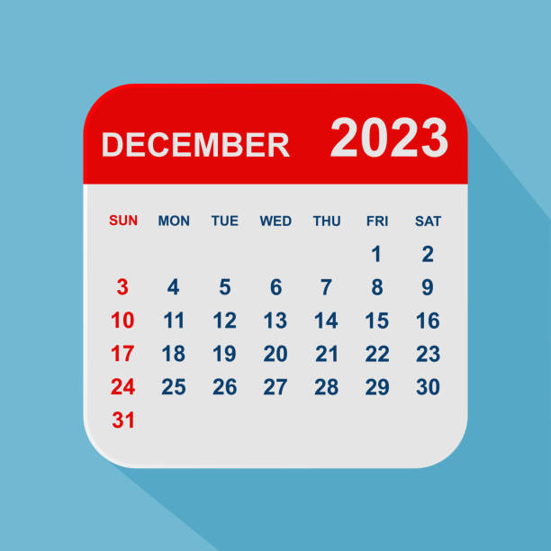 istock December 2023 Calendar Leaf. Week starts on Sunday. Business vector illustration 1416605810