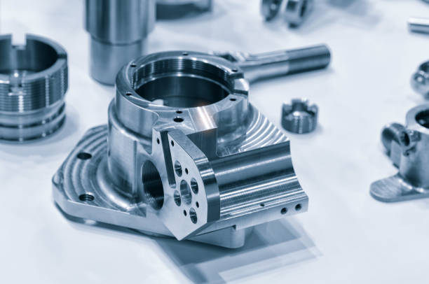 istock Many types of metal details industrial design background, engineering technology concept 1416607475