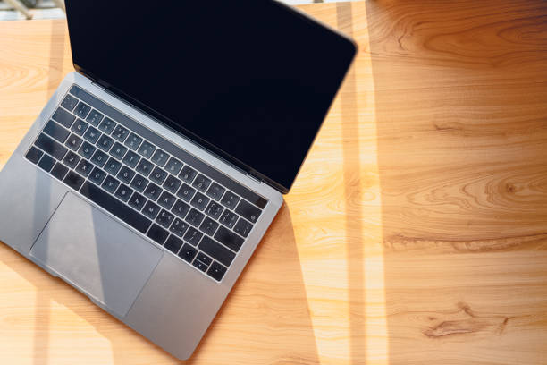 istock Office stationery such as computers at dusk 1416621786