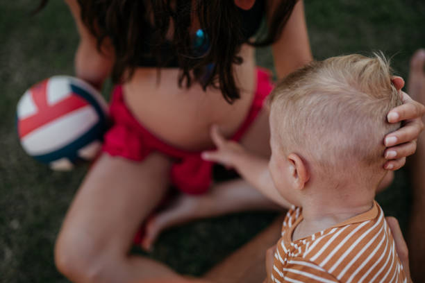 istock A family with a son on vacation by the sea 1416632146