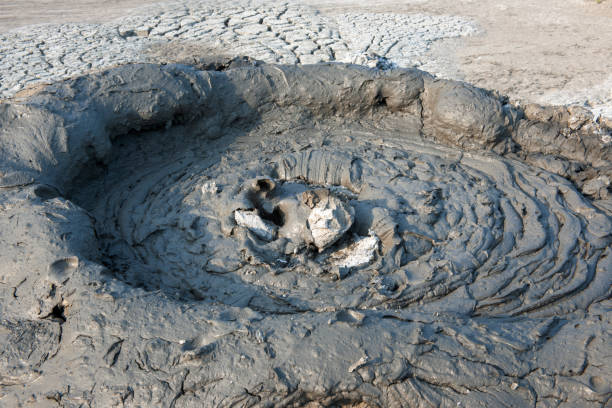 istock Mud volcanoes in Azerbaijan active views panorama Gobustan reserve 1416642953