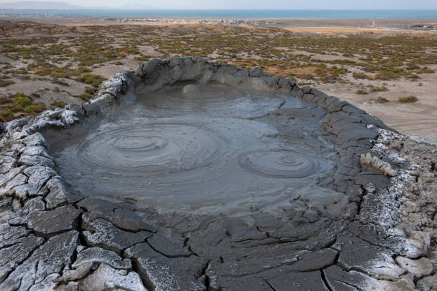 istock Mud volcanoes in Azerbaijan active views panorama Gobustan reserve 1416642962