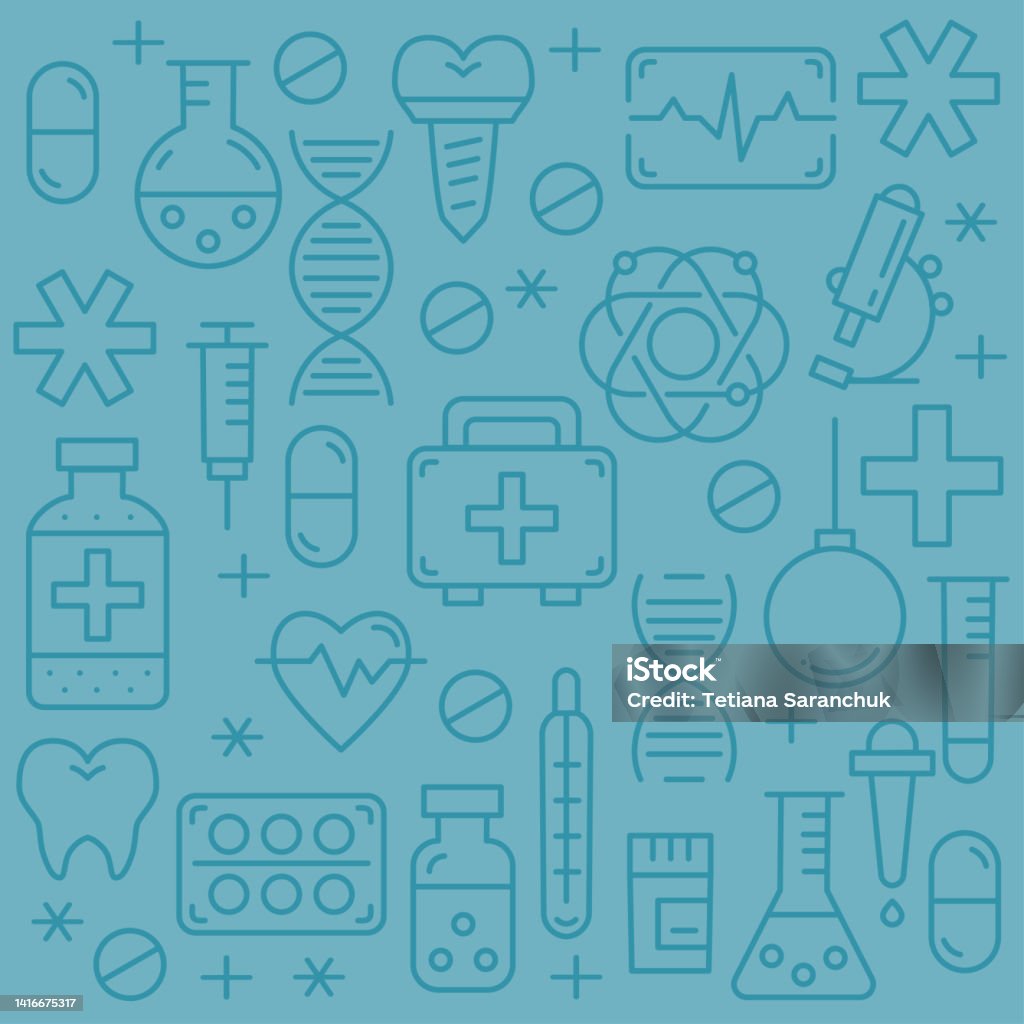 Medical Tools Pattern Medicine Vector Seamless Pattern With Medical Equipment Elements Stock ...