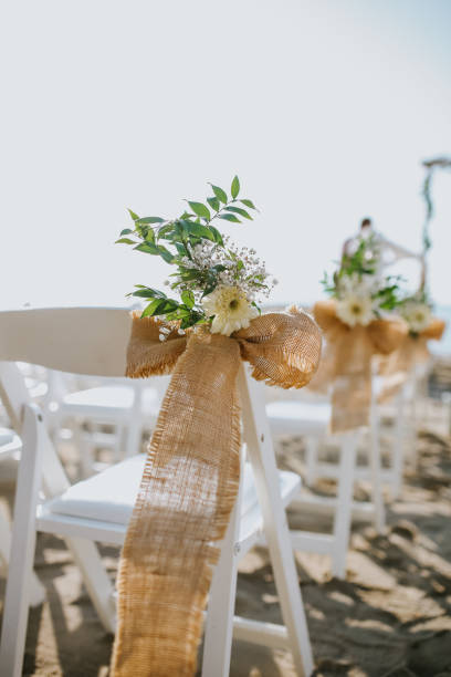 istock Beautiful wedding arch on the beach 1416700030