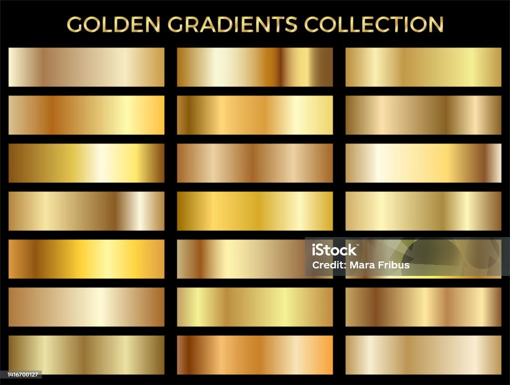 Gradient Simple Gold Pattern Texture Gold Texture Gradient Background Vector Set Stock Illustration ...
