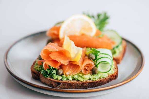 istock Toast with avocado and salmon 1416708774