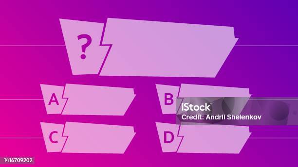 Multiple Choice Text Box Multiple Choice Quiz Template Stock Illustration - Download Image Now ...