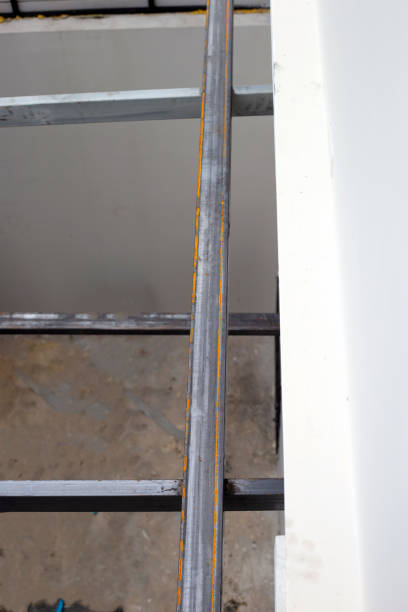 istock Steel roof structure. Build a room addition 1416713234