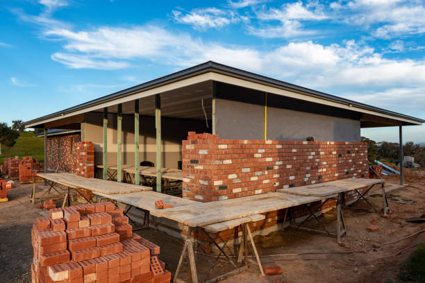 Residential house being built