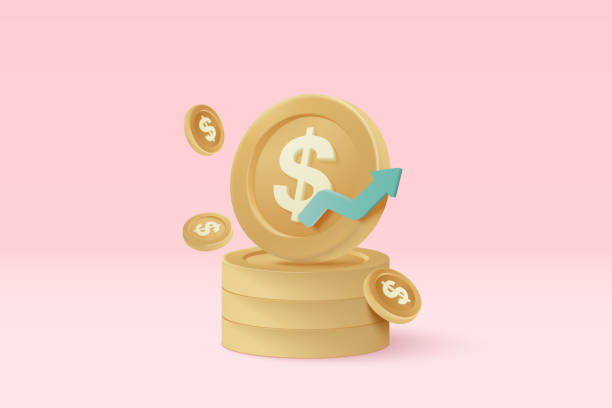 istock 3D money coin saving on pastel yellow background. bundles cash and floating coins exchange with finance business concept, earning investment. 3d money icon vector rendering illustration 1416714351