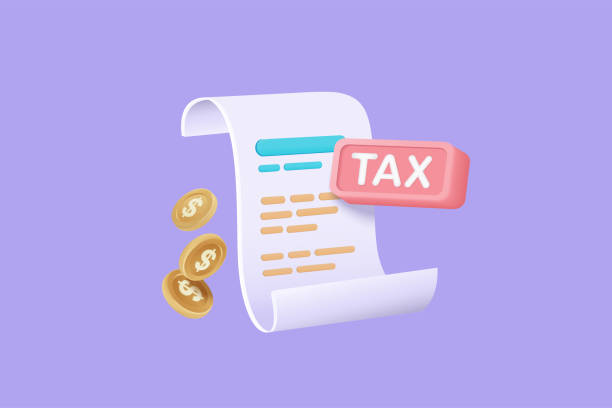 3d tax payment and business tax with money coin on clipboard checklist. Composition with financial annual accounting, calculating and paying invoice. 3d tax payment vector icon render illustration 3d tax payment and business tax with money coin on clipboard checklist. Composition with financial annual accounting, calculating and paying invoice. 3d tax payment vector icon render illustration tax stock illustrations