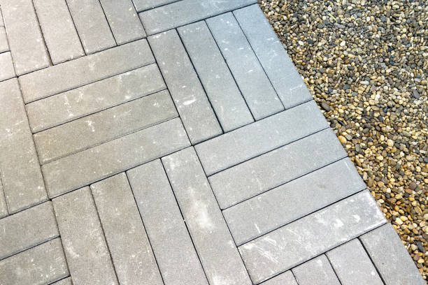 istock Outdoor stone tiles. Garden pavement 1416723482