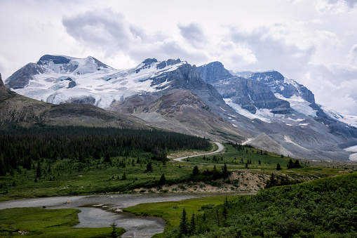 Columbia Icefield in summer, Jasper National Park, AB, Canada