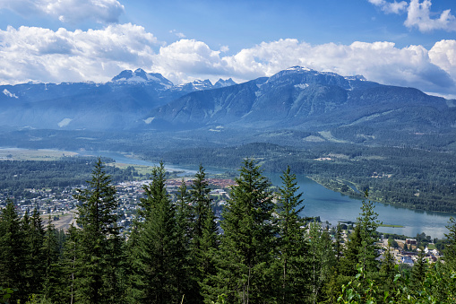 View from Mount Revelstoke National Park, BC, Canada in summer.