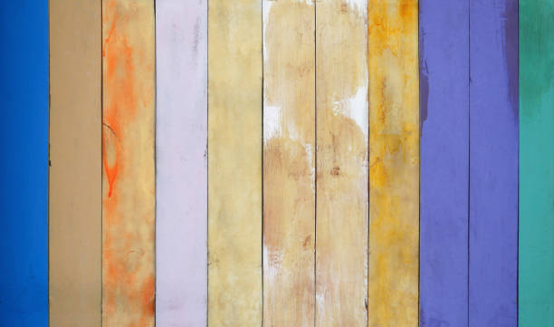 istock Wood background texture with planks colored 1416737326