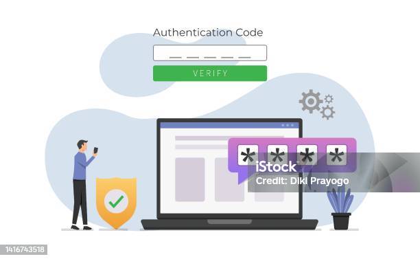 Authentication Code Id Concept Of Verification Identity By Password And Security Code ...