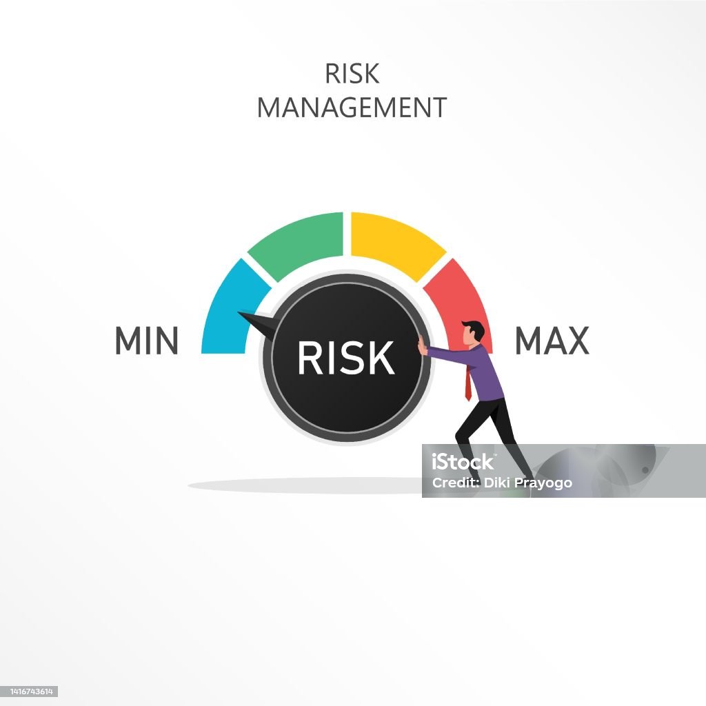 Simulate Button Risk Businessman Manage Risk Lowest Risk Concept With Switch Button Pointing ...