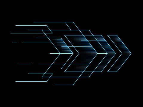 speed moving arrow design element