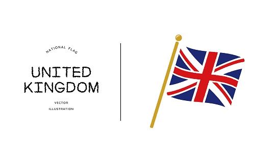 United Kingdom flag icon vector illustration