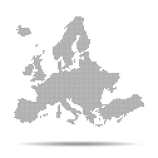 Vector illustration of Europe map
