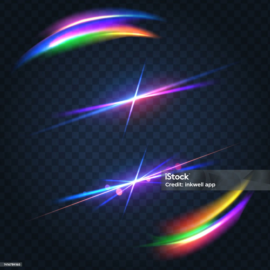 Glow Effect Collection Glowing Light Effect Sparkling Design Element Collection Stock ...