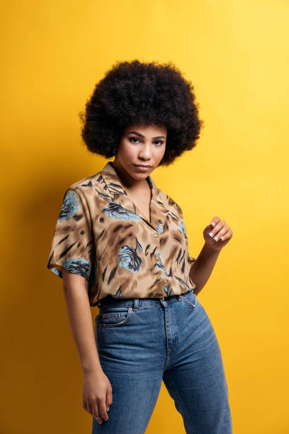 istock Cool Afro Girl in Studio 1416791111