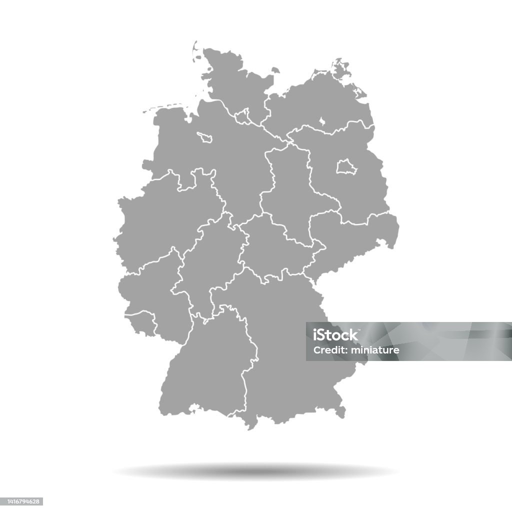 Germany Edit Map Germany Map Stock Illustration - Download Image Now - Abstract ...