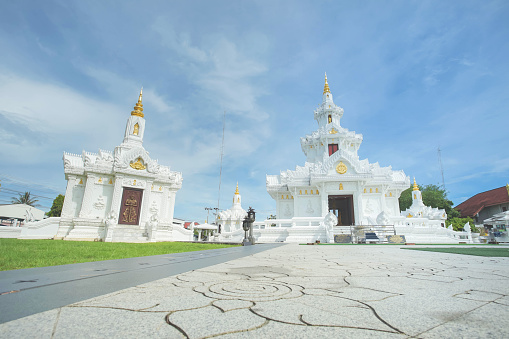 The beautiful scenery of  the famous Nakhon Si Thammarat City Pillar Shrine, Nakon Si Thammarat province, Thailand.