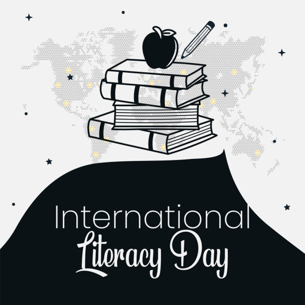 International Literacy Day, 8th September. Open book logo illustration vector. International Literacy Day, 8th September. Open book logo illustration vector. International Literacy Day stock illustrations