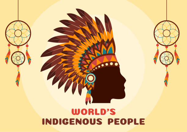 Worlds Indigenous Peoples Day on August 9 Hand Drawn Cartoon Flat Illustration to Raise Awareness and Protect the Rights Population Worlds Indigenous Peoples Day on August 9 Hand Drawn Cartoon Flat Illustration to Raise Awareness and Protect the Rights Population indigenous peoples day stock illustrations